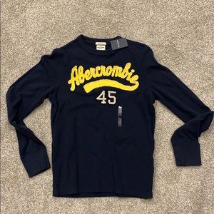 Abercrombie kids navy long sleeve shirt